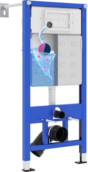 Унитаз подвесной с инсталляцией Roxen StounFix Dual Fresh 968395