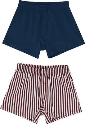 Комплект мужских трусов Mark Formelle 411152-2 (р.106-116, темно-красная полоска/морская глубина) -