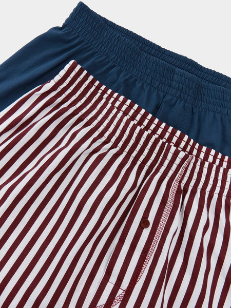 Изображение товара Комплект мужских трусов Mark Formelle 411152-2 (р.110-120, темно-красная полоска/морская глубина)