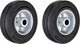 Комплект колес для тележки складской Rusklad d 250 / 71052860 (2шт) - 