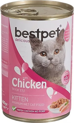 

Влажный корм для кошек, Cat для котят с курицей в соусе