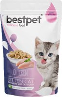 Влажный корм для кошек Bestpet Cat для котят курица в желе (85г) - 