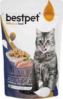 Влажный корм для кошек Bestpet Cat курица в желе (85г) - 