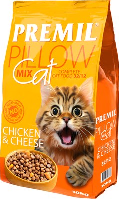 Сухой корм для кошек Premil Pillow Mix Cat Chicken & cheese (10кг) - 