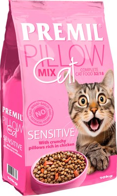 Сухой корм для кошек Premil Pillow Mix Cat Sensitive (10кг) - 