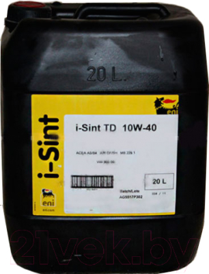 

Моторное масло Eni, I-Sint TD 10W40