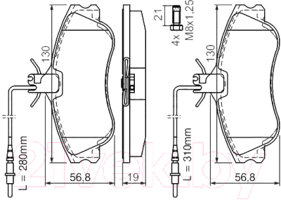 

Тормозные колодки Bosch, 0986424414