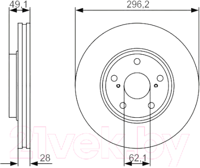 

Тормозной диск Bosch, 0986479R28