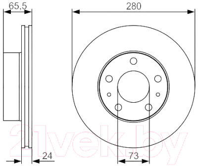 

Тормозной диск Bosch, 0986479R98