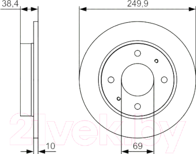 

Тормозной диск Bosch, 0986479S84