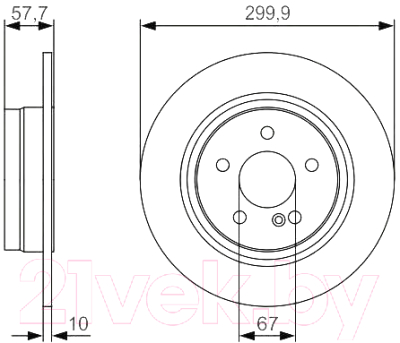

Тормозной диск Bosch, 0986479S92