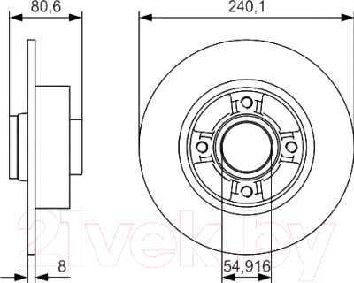 

Тормозной диск Bosch, 0986479S37