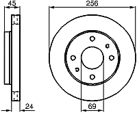 Тормозной диск Bosch 0986478531 - 