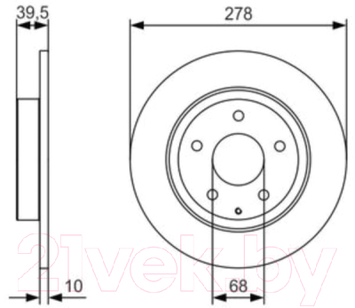 Тормозной диск Bosch 0986479C22