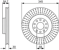 Тормозной диск Bosch 0986479589 - 