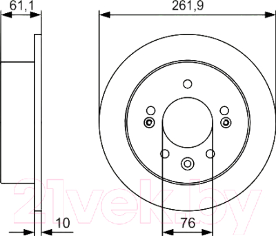

Тормозной диск Bosch, 0986479R09