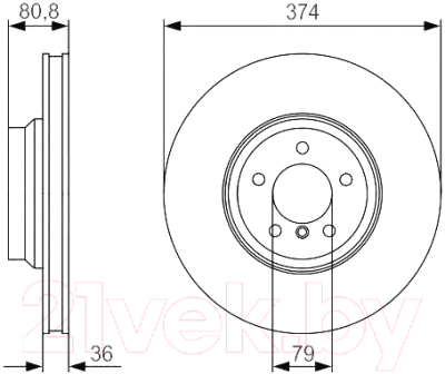 

Тормозной диск Bosch, 0986479R35