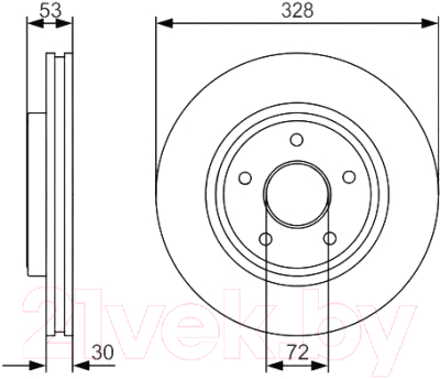 

Тормозной диск Bosch, 0986479R48
