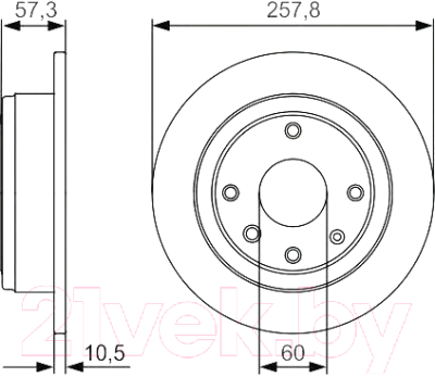 

Тормозной диск Bosch, 0986479985