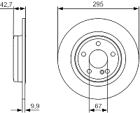 Тормозной диск Bosch 0986479A04 - 