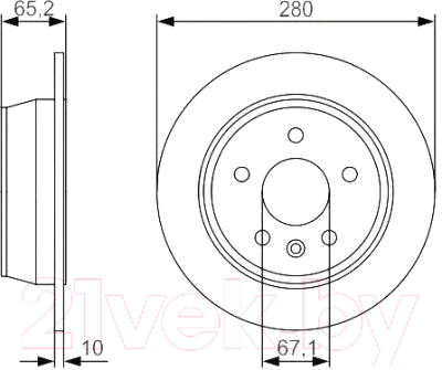 Тормозной диск Bosch 0986479S02