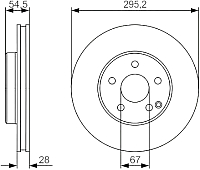 Тормозной диск Bosch 0986479S07 - 