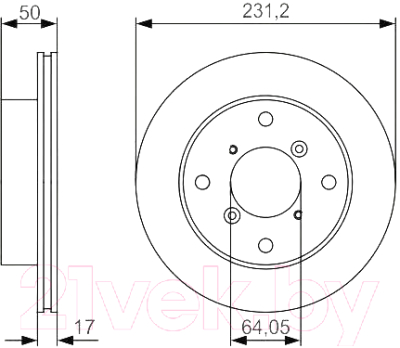 

Тормозной диск Bosch, 0986479R96