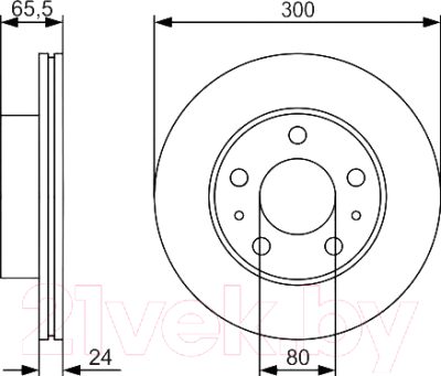 Тормозной диск Bosch 0986479R86