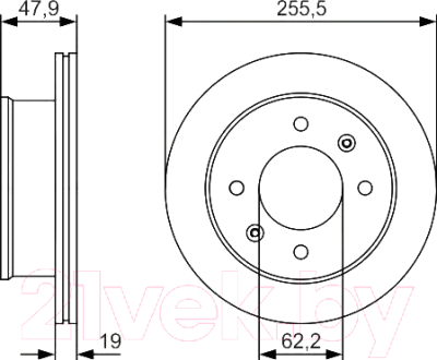 

Тормозной диск Bosch, 0986479S21