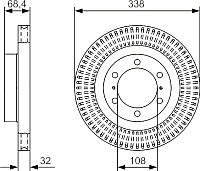 Тормозной диск Bosch 0986479A65 - 