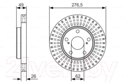 Тормозной диск Bosch 0986479A62