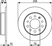 Тормозной диск Bosch 0986479V01 - 