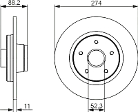 Тормозной диск Bosch 0986479695