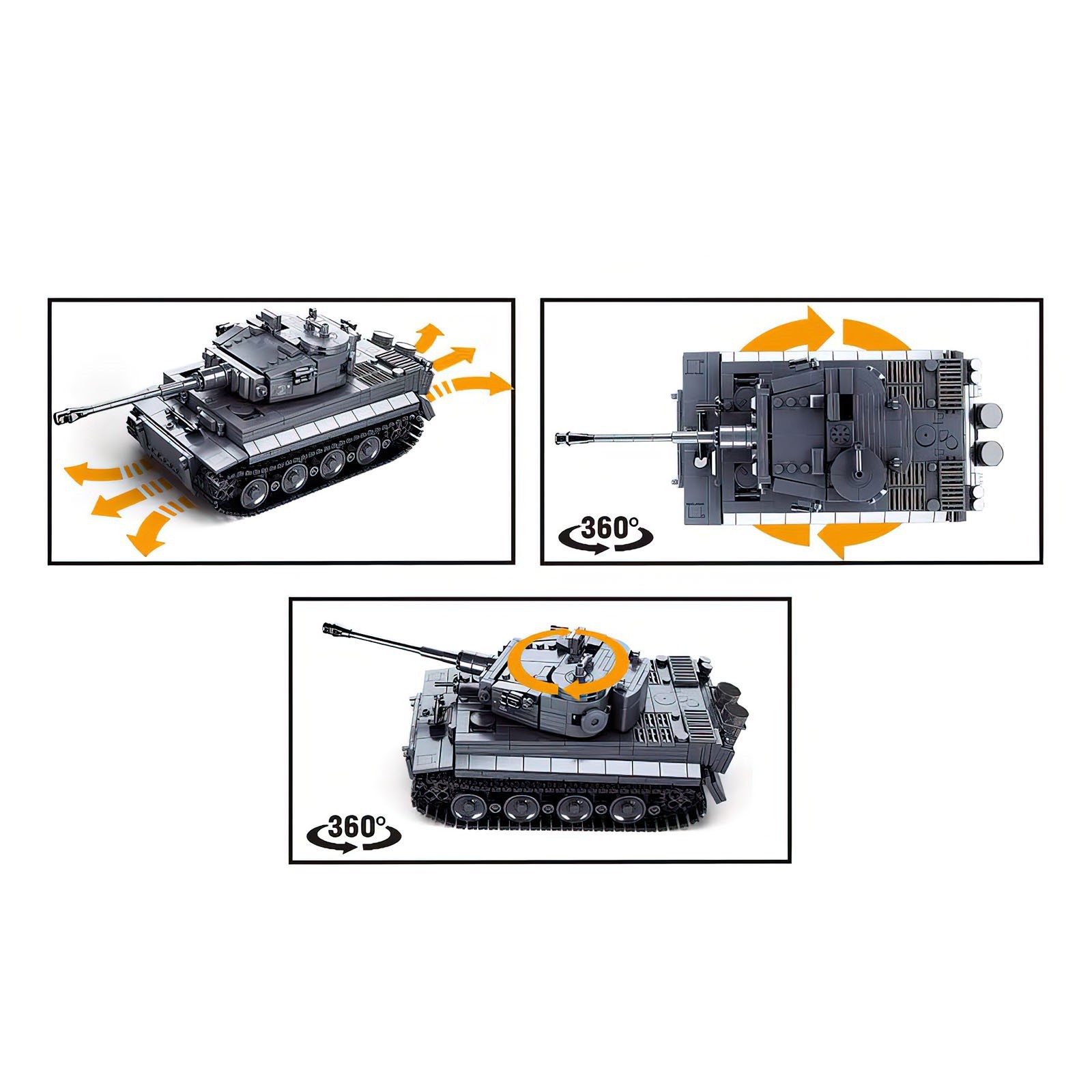 Конструктор управляемый Sluban Механо. Немецкий танк Tiger M38-B0851 / 9590275