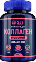 Пищевая добавка GLS Pharmaceuticals Коллаген 1000 №180 (в капсулах по 430мг) - 