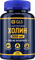 Витамин GLS Pharmaceuticals Холин №120 (в капсулах по 400мг) - 