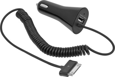 Адаптер питания автомобильный Defender SAM-01 5V/1А USB+Samsung (1м) - 