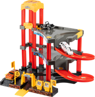 Паркинг игрушечный Labalu 3-уровневый с дорогой и автомобилями / P3488A-1 (красный, 3 машинки) - 