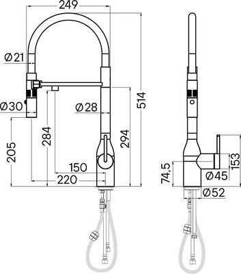 Смеситель Paulmark Magneto One Ma213188-GM