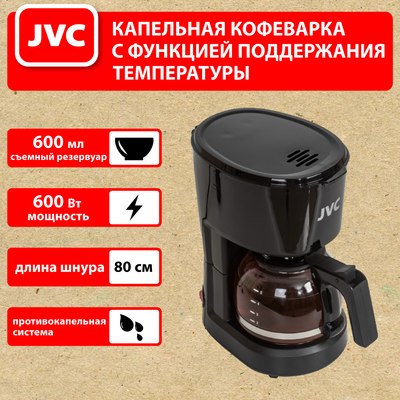 Капельная кофеварка JVC JK-CF25 (черный)