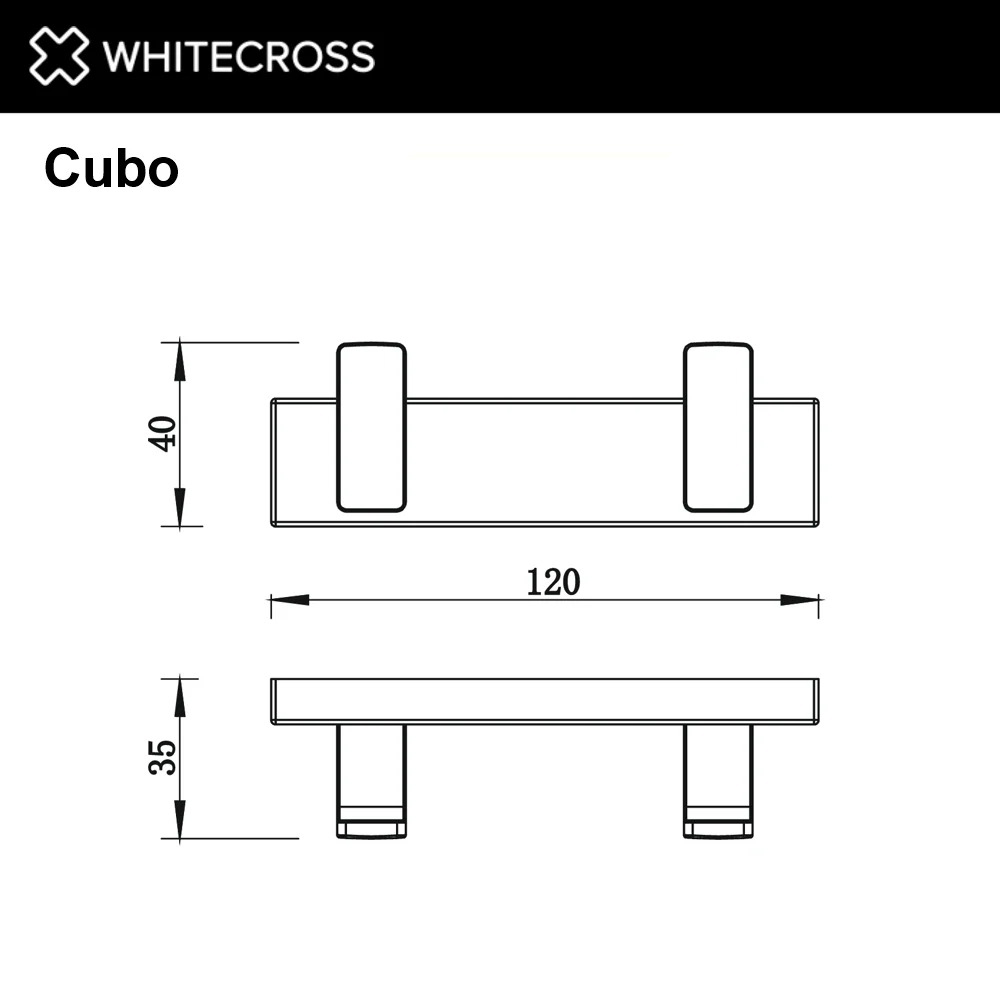 Крючок для ванной Whitecross Cubo CU2412CR (хром) — фото 2