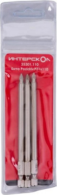Набор бит Интерскол Pozidriv PZ1х110 (25301.110) - 