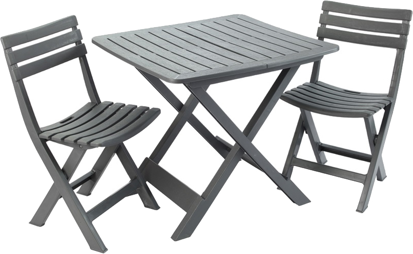 Комплект садовой мебели Ipae Progarden Camping SET018AN (антрацит)