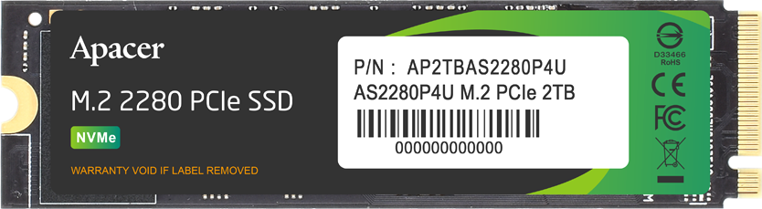 SSD диск Apacer 2TB (AP2TBAS2280P4U-1)