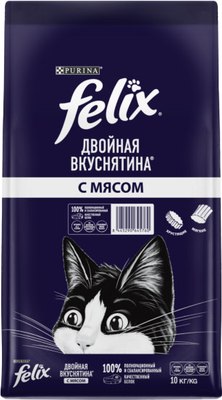 

Сухой корм для кошек, Двойная вкуснятина с мясом