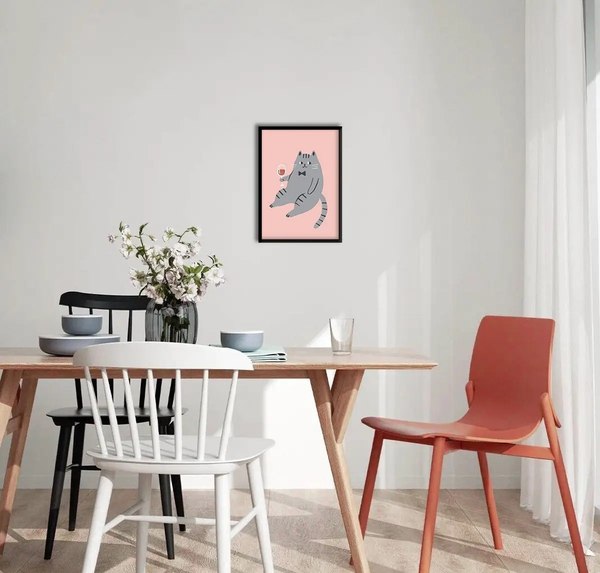 Постер Citydecor Кот с вином 1 (21x30)