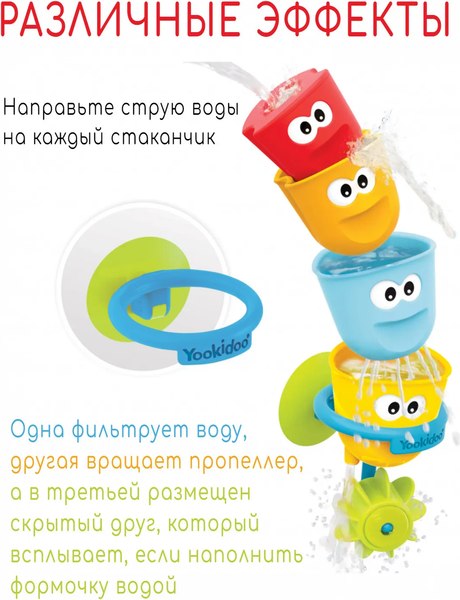 Набор игрушек для ванной Yookidoo Формочки и стаканчики 40161