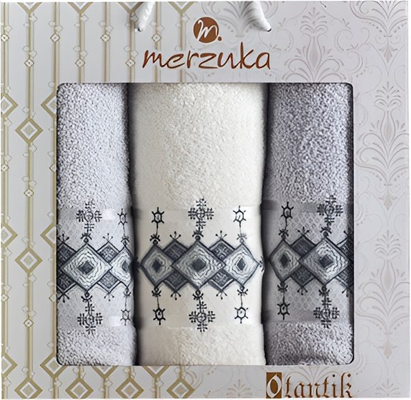 Набор полотенец Merzuka Otantic 50x90/70x140 / 10682 (светло-серый)