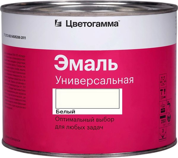 Эмаль Цветогамма ПФ-115 ТУ (800г, белый)