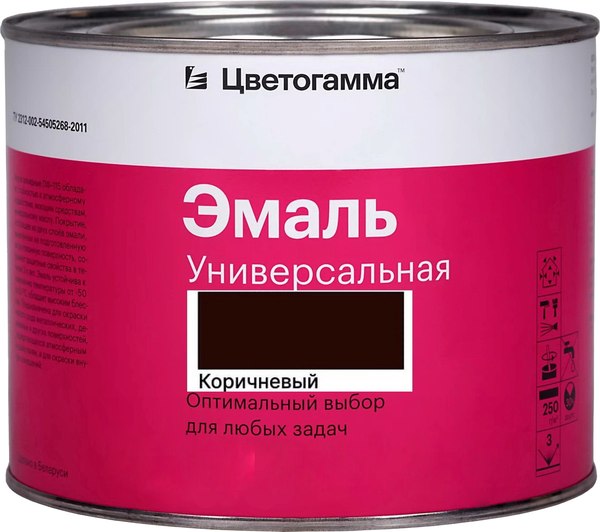 Эмаль Цветогамма ПФ-115 ТУ (800г, коричневый)